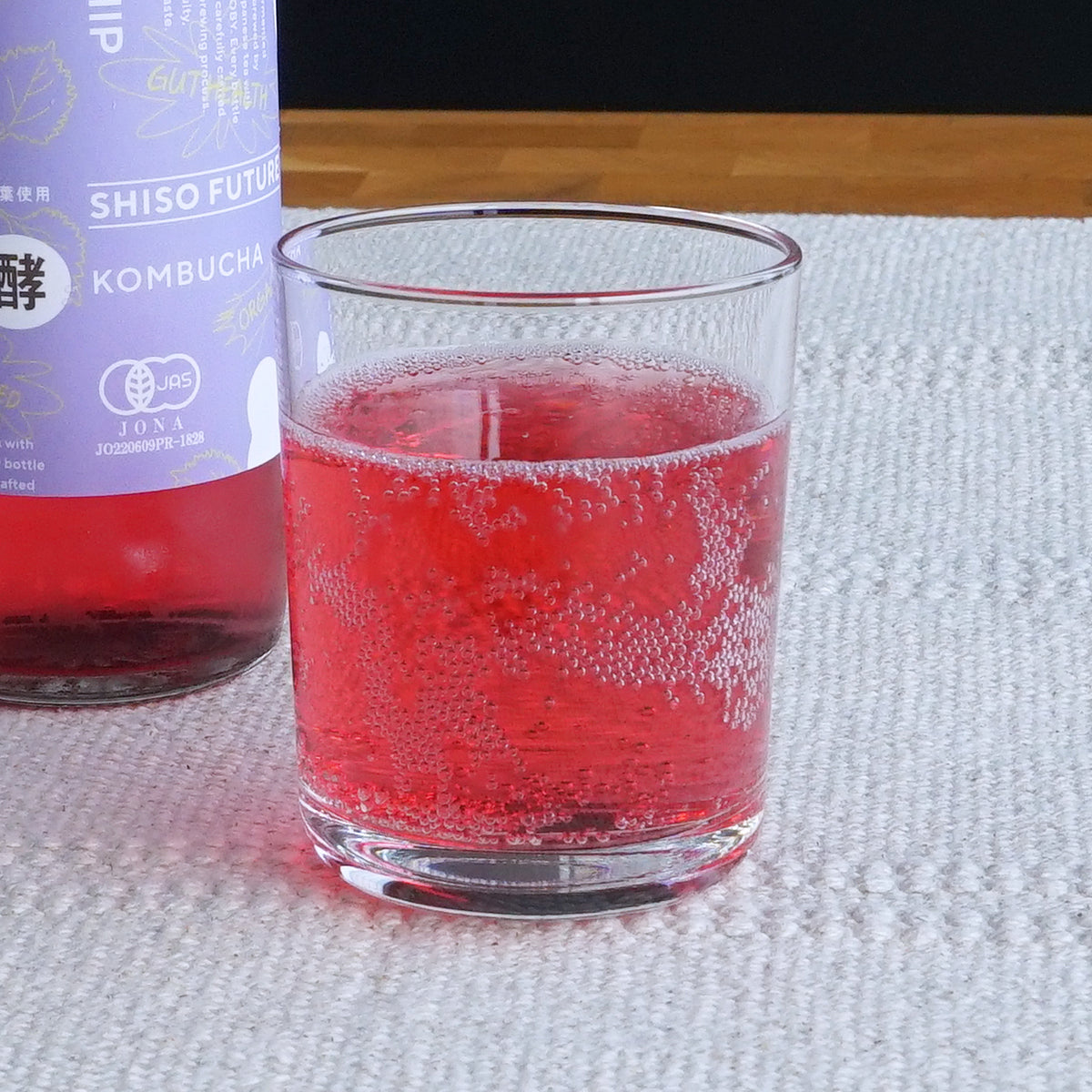 有機 JAS オーガニック 非加熱 発酵 コンブチャ オリジナル 柚子 紫蘇 着色料不使用 国産 (300ml×3本) ホライズンファームズ