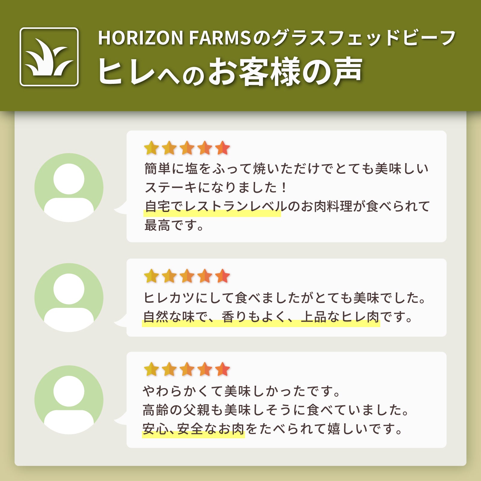 グラスフェッドビーフ 牛肉 ヒレ 角切り サイコロ ステーキ 柔らかい 牧草牛 (250g) ホライズンファームズ