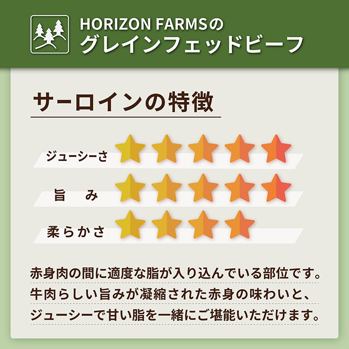 グレインフェッドビーフ 牛肉 サーロイン ステーキ 詰め合わせセット 放牧牛 合計10点 (2kg) ホライズンファームズ