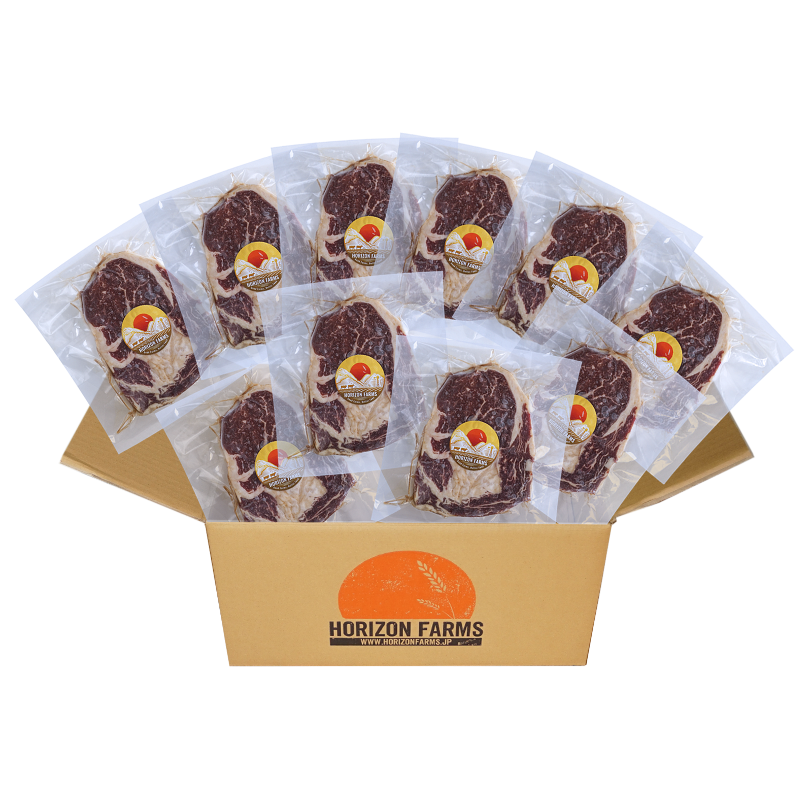 グレインフェッドビーフ 牛肉 リブロース ステーキ 詰め合わせセット 放牧牛 合計10点 (2kg) ホライズンファームズ