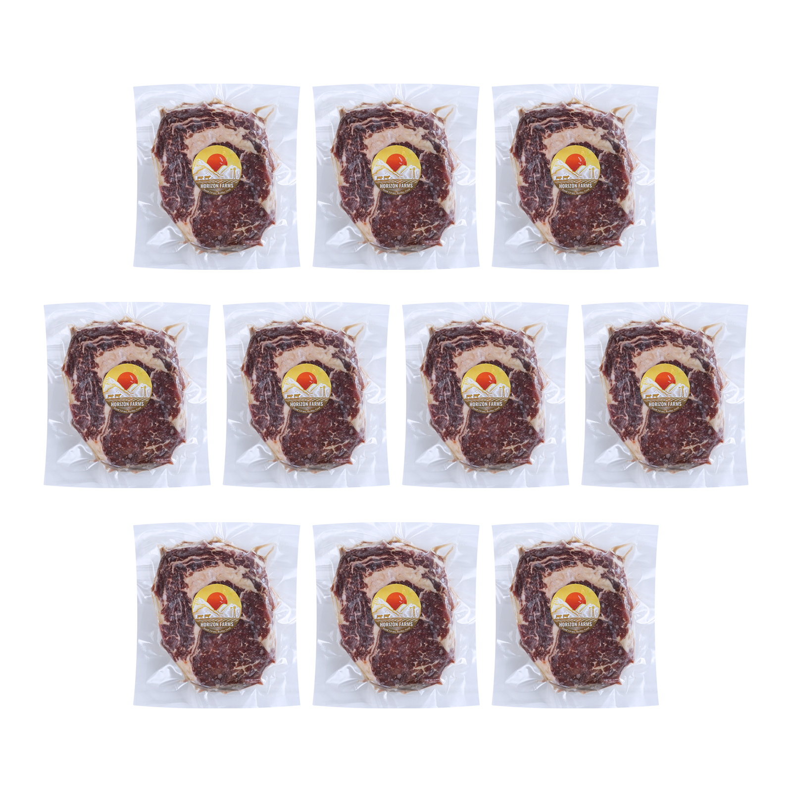 グラスフェッドビーフ プレミアム 牛肉 リブロース ステーキ 詰め合わせセット オーストラリア産 牧草牛 合計10点 (2kg) ホライズンファームズ