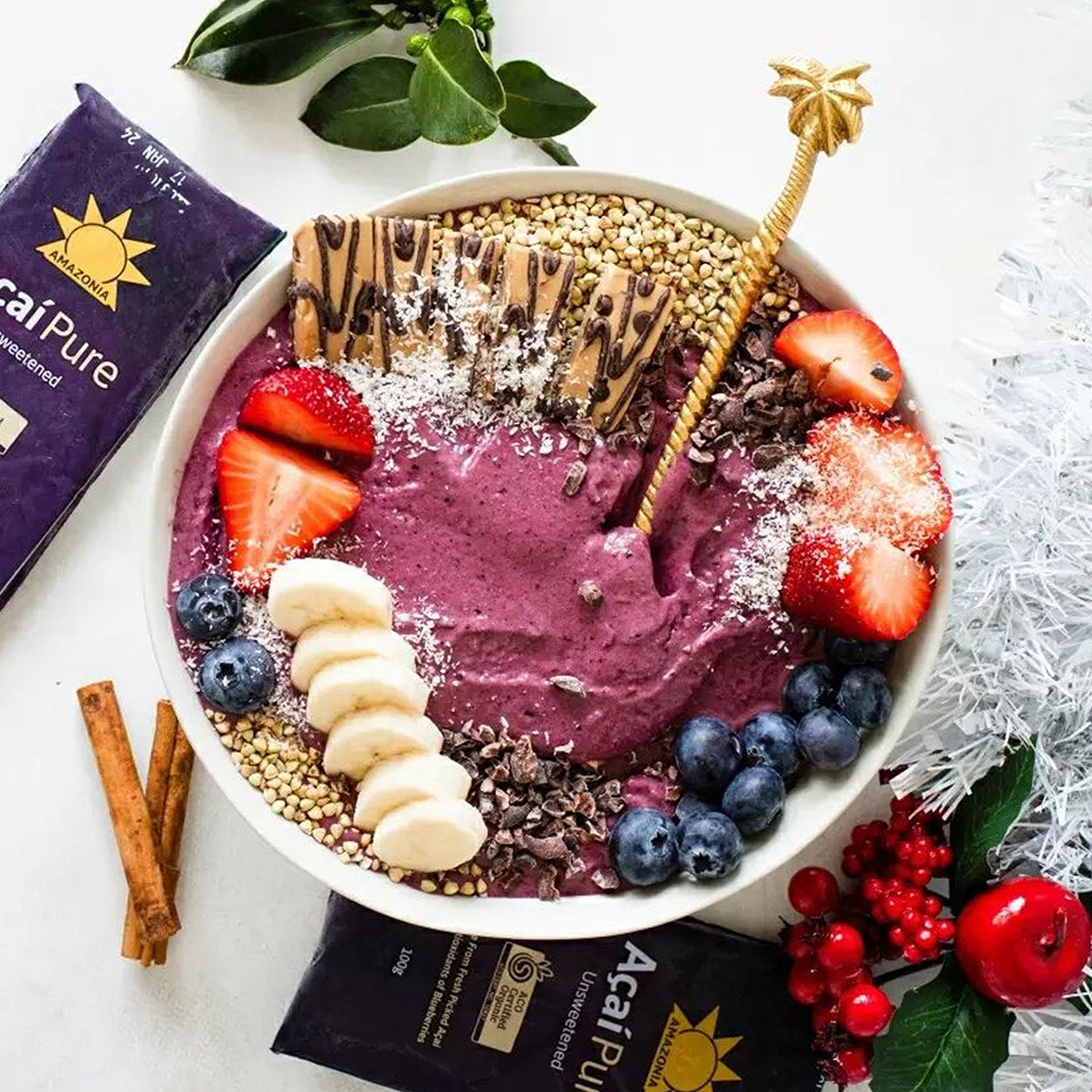 (40%OFF セール) オーガニック 無添加 冷凍 アサイー ピューレ 砂糖不使用 訳あり (100g X 4) 賞味期限切れ:2025/4/1 ホライズンファームズ