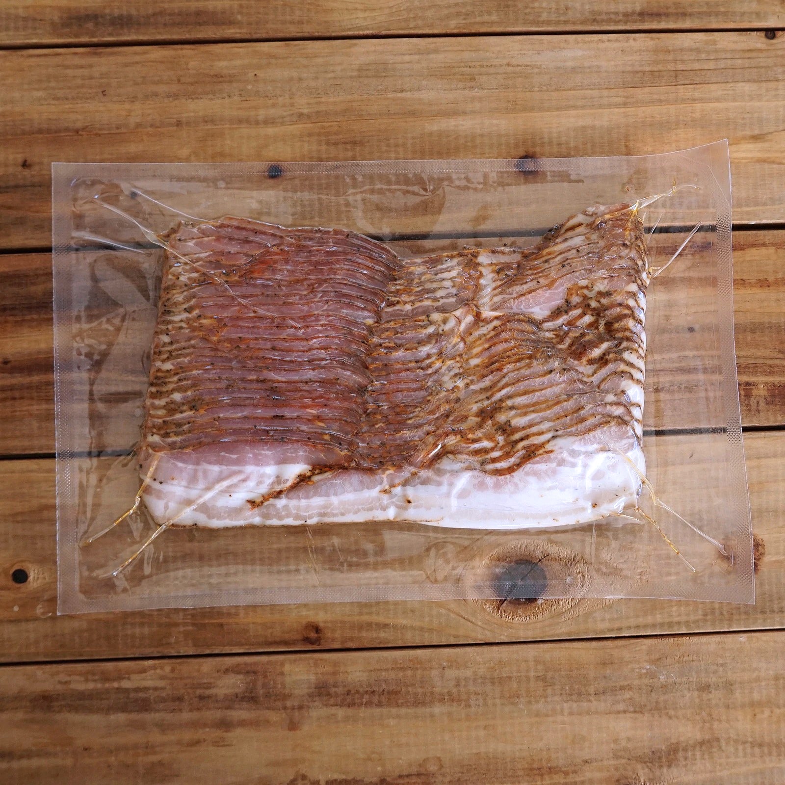 無添加・砂糖不使用 放牧豚 豚バラ スモーク アメリカンスタイル ベーコン スライス (200g) ホライズンファームズ