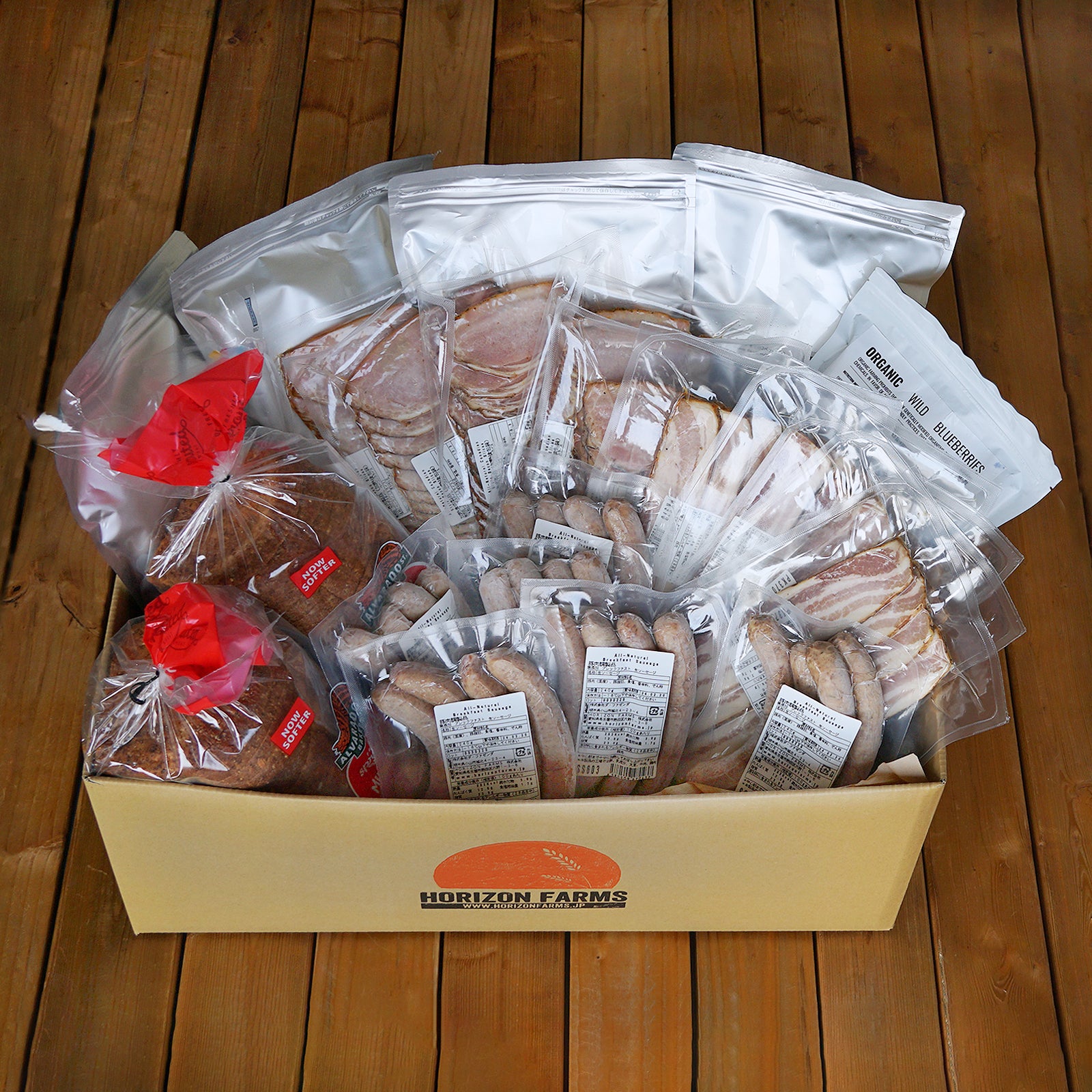 送料無料 朝食 おすすめ セット お肉 フルーツ 食料品 詰め合わせ 8種 合計22点(8.8kg) ホライズンファームズ