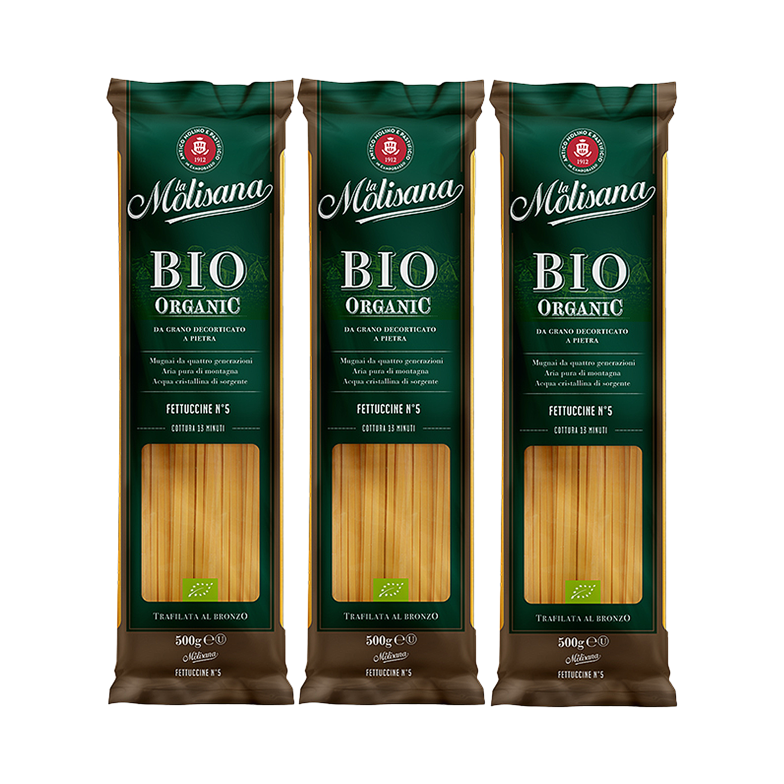 有機 JAS オーガニック パスタ フェットチーネ 麺 1.5mm 無添加 保存料不使用 イタリア産 (500g x 3) ホライズンファームズ