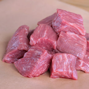 モーガン牧場ビーフ USDA プライム 牛肉 ヒレ 角切り サイコロ ステーキ 焼肉 柔らかい (250g) ホライズンファームズ