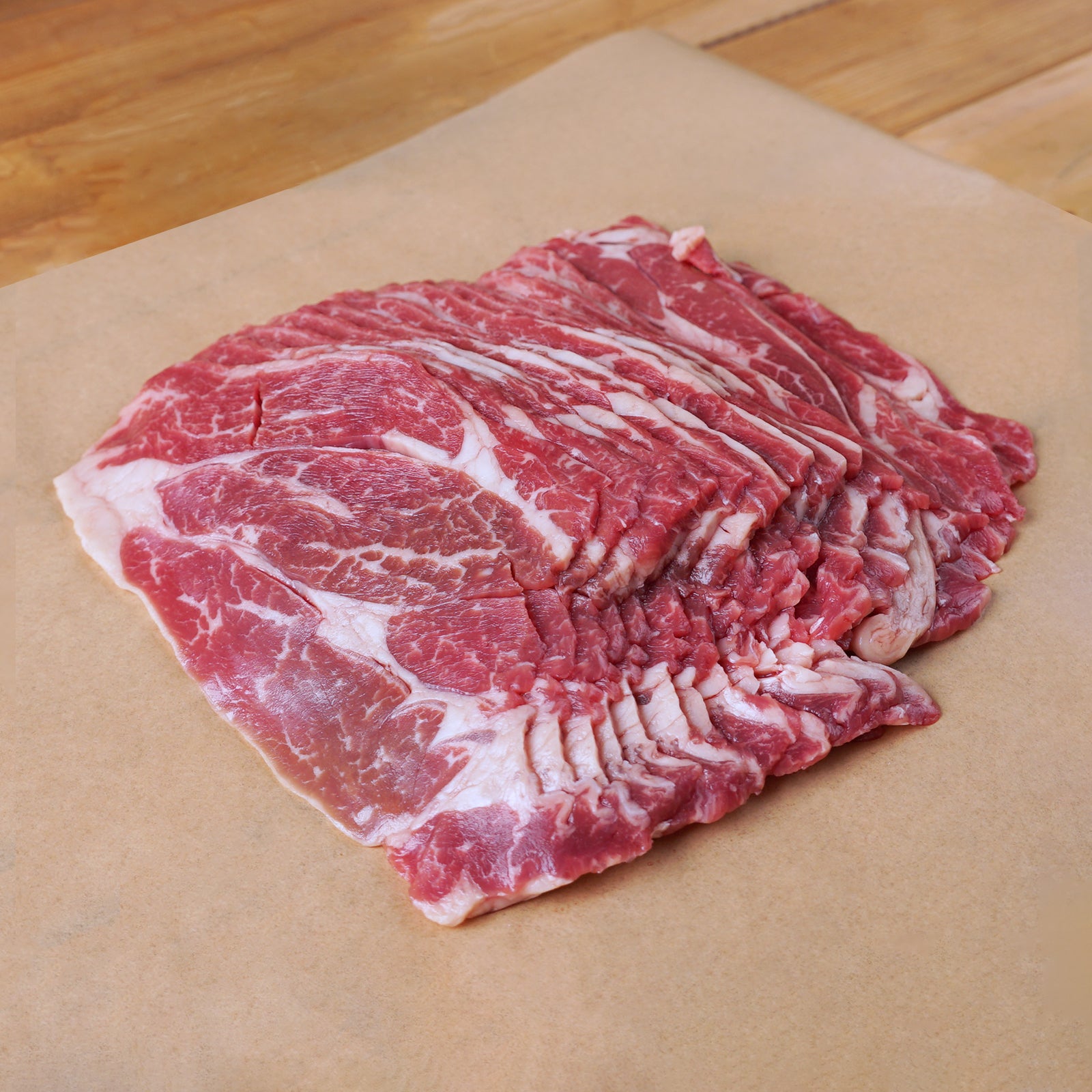モーガン牧場ビーフ USDA プライム 肩ロース スライス すき焼き しゃぶしゃぶ用 (200g) ホライズンファームズ