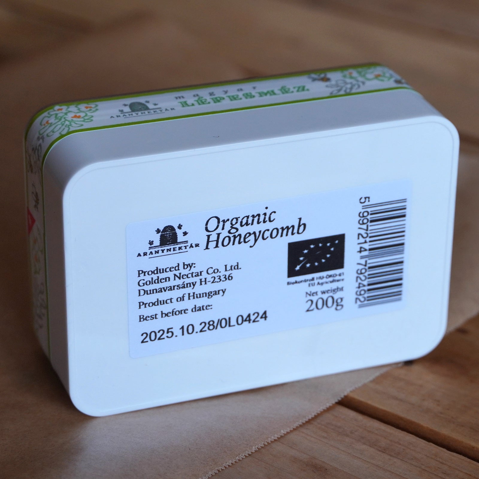 オーガニック 巣蜜 非加熱 生はちみつ ハンガリー産 (200g) ホライズンファームズ